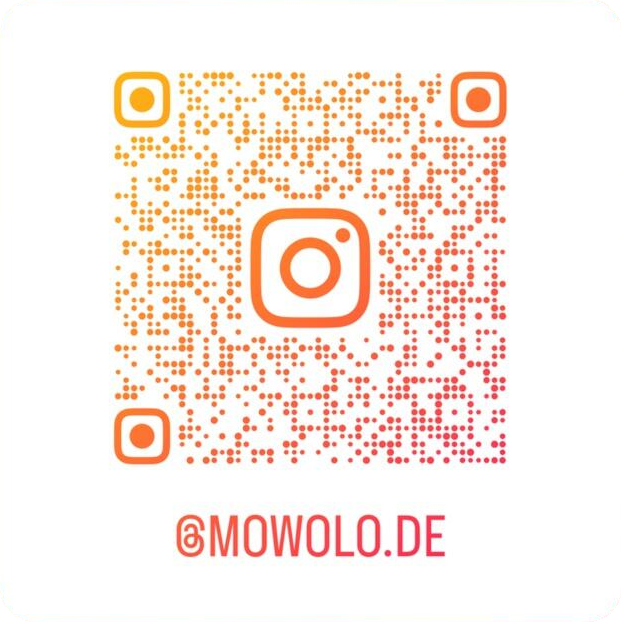 QR-Code zum Instagram-Profil @mowolo.de – mit der Handy-Kamera scannen